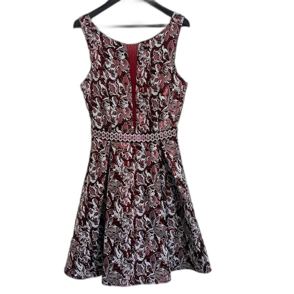 RORY USA Vintage Metallic Pin Up Fit And Flare Formal Cocktail Prom Dress- Small